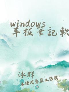 windows平板笔记软件