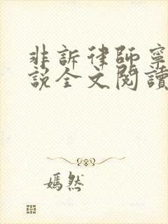 非诉律师宁韵小说全文阅读笔趣阁