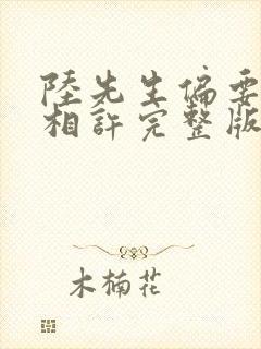 陆先生偏要以婚相许完整版