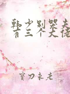 韩少别哭夫人她有三个大佬哥哥短剧