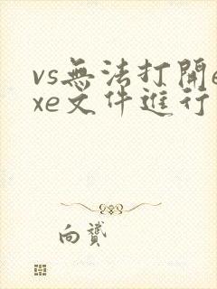 vs无法打开exe文件进行写入