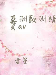 亚洲欧洲精品优质av