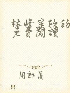 林峰宁欣的小说免费阅读