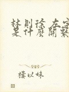 林则徐 左宗棠是什么关系