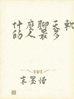 什么聊天软件聊的人最多