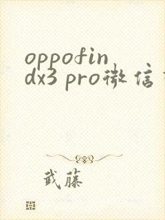 oppofindx3 pro微信视频美颜