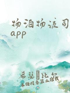 物泊物流司机端app
