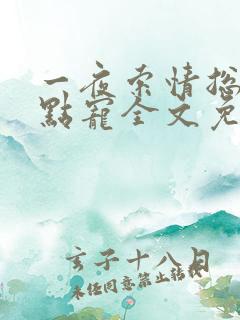 一夜索情总裁轻点宠全文免费阅读