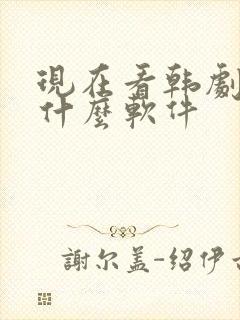 现在看韩剧都用什么软件