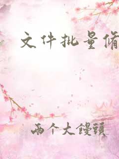 文件批量修改名