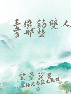 手机的双人游戏有哪些