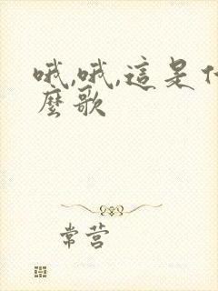 哦,哦,这是什么歌