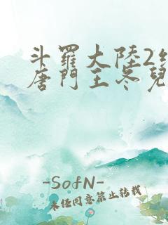 斗罗大陆2绝世唐门王冬儿