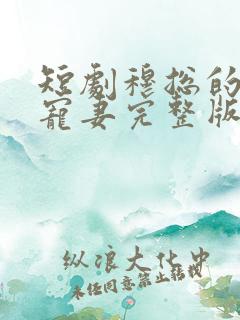 短剧穆总的霸爱宠妻完整版