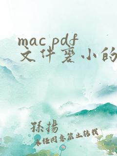 mac pdf文件变小的简单方法