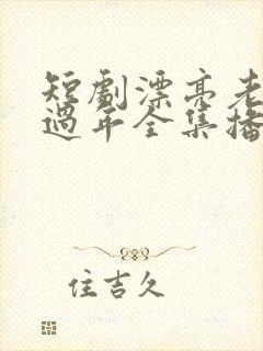 短剧漂亮老婆陪过年全集播放