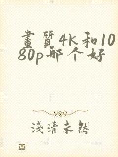 画质4k和1080p哪个好