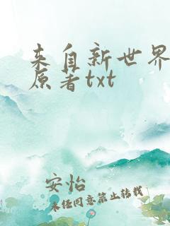 来自新世界小说原著txt