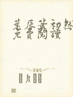 叶辰萧初然全本免费阅读