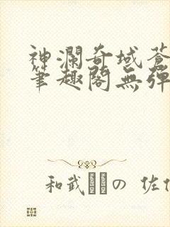 神澜奇域苍穹珠笔趣阁无弹窗