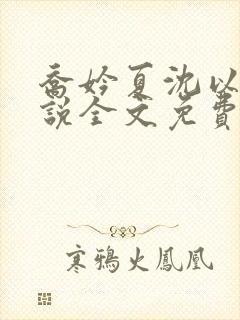 乔妗夏沈以柏小说全文免费阅读