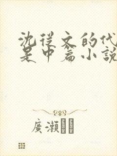 沈从文的代表作是中篇小说