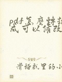 pdf怎么转换成可以修改的word