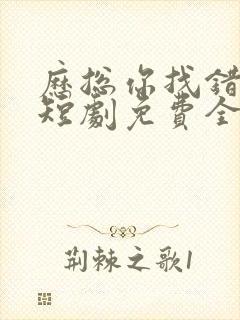 历总你找错夫人短剧免费全集