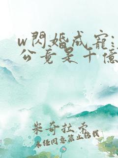 w闪婚成宠:老公竟是千亿大佬