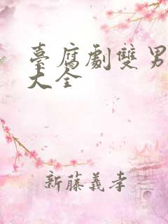 台腐剧双男主剧大全