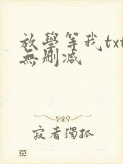 放学等我txt无删减