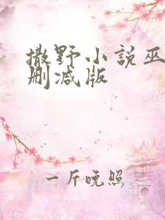 撒野小说巫哲未删减版