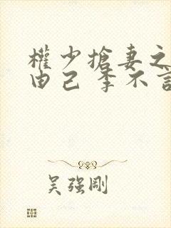 权少抢妻之婚不由己 李不言