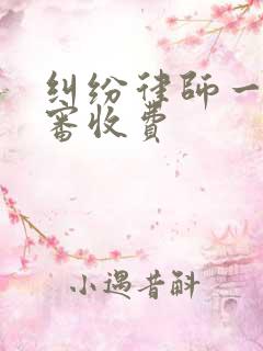 纠纷律师一审二审收费