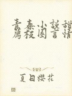 青春小说甜文推荐校园言情短篇