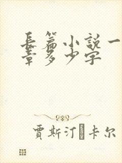 长篇小说一般一章多少字