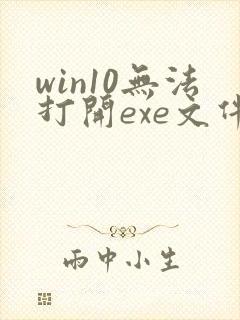 win10无法打开exe文件