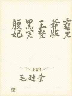 腹黑王爷霸道王妃完整版免费阅读