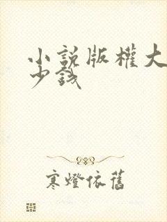 小说版权大概多少钱