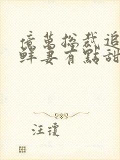 亿万总裁追妻:鲜妻有点甜