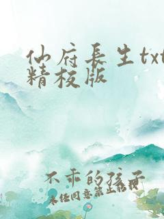 仙府长生txt精校版
