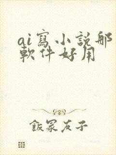 ai写小说那个软件好用