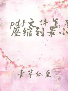 pdf文件怎么压缩到最小
