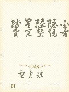 踏星陆隐小说免费完整观看