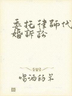 委托律师代理离婚诉讼