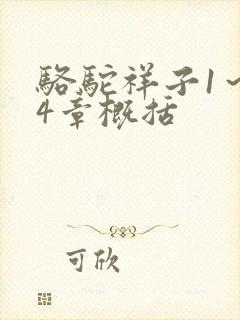 骆驼祥子1～24章概括