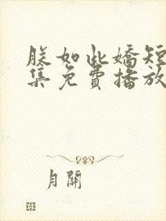 朕如此娇短剧全集免费播放