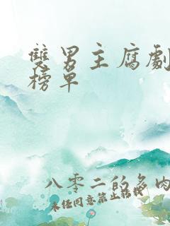 双男主腐剧推荐榜单