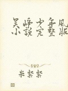 吴峥少年风水师小说完整版