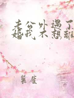 老公外遇了要离婚我不想离婚怎么办